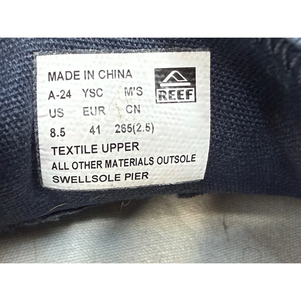 Reef Swellsole Pier Mens Navy Blue Boat Shoe Sneaker Slip On Size 8.5